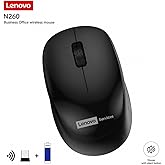 Lenovo N260 Sessiz Kablosuz Mouse - Siyah, 1200 DPI, 20 Metre Menzil, Otomatik Kapanma ve Uyku Modu, Nano USB Alıcı (Wireless