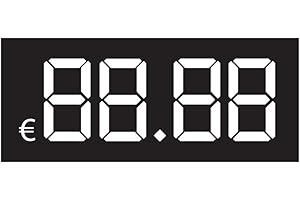 Etichette segnaprezzo mod. Digit - Set da 50 o 100 cartellini segnaprezzo adesivi o in cartoncino - Kamiustore (50 etichette CARTONCINO)