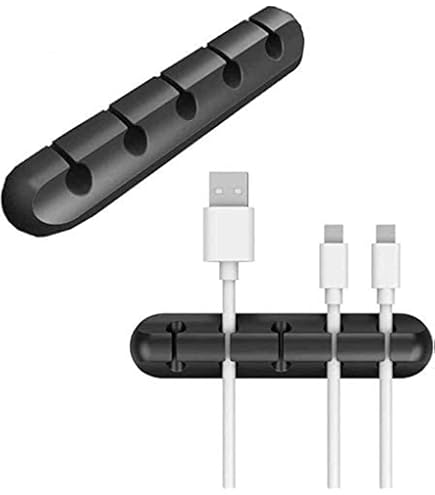 Kabelhouder Clips, 10 Stuks Kabelclips, Zelfklevende Kabelclips, Kabelmanagement Koord Organizer Siliconen Zelfklevend voor USB-Oplaadkabel Netsnoer Muis Kabel Draad pc Kantoor Thuis - Wit