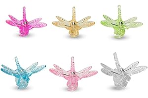 KINGLAKE 30Stück Orchideen klammern Libelle-Form Garten Pflanzen Clips Blumenklammern pflanzenclips Pflanzenklammern Kunststoff zum Stützen von Orchideen kletterpflanzen-6 Farben