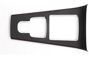 MYSSJS Verkleidung der Konsolenverkleidung Für Benz Für A Für CLA Klasse W177 C118 Auto Mittelkonsole Synthetisches Material Stil Panel Abdeckung Nähgarn Trim Panel Rahmen Console Panel Dekorabdeckung(Black