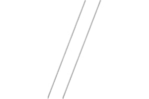 sourcing map 2 varillas totalmente roscadas, M2.5 x 2.5 x 0.45 mm, paso 304 de acero inoxidable 304, pernos de rosca de 200 mm de largo para anclajes, pernos, perchas, abrazaderas de pernos en U