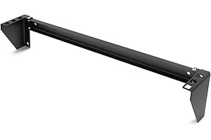 Tecmojo 1U Vertical Wall Mount bracket, Foldable Patch Panel Bracket fit 19” Switch/IT/Data Equipment, Open Frame Server Rack with 44lbs(20kg) Capacity, Vertical/Horizontal Mounting