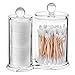 Produktbild Queentas Make-up-Organizer für Badezimmer, Wattestäbchen-Spender, Wattestäbchen-Halter mit Deckel 2 Round Sections