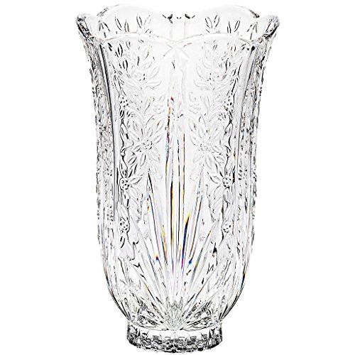 Vase, Blumenvase, Bouquet Vase "CUBA" transparent, H=23cm, Bleikristall Glas, moderner Style (GERMAN CRYSTAL powered by CRISTALICA)