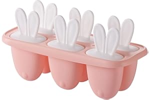 WILSONZIN Mini Eisförmchen Popsicle Formen 6 Eisform Kinder DIY Ice Lolly Popsicle Wiederverwendbar Popsicle Klein Eisformen Eis am Stiel Silikon für Kinder Eislutscher Formen für Kinder, Baby, BPA frei Rosa