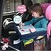 Produktbild Spieltisch für Autositz Zubehör,NuoYo Kindersitz-Reisetisch mit Netztaschen Auto-Spieltisch für Kindersitz Children's Play Tray Neue ultra-dünnen Design,Schwarz (Schwarz)