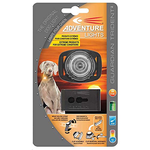 Adventure Lights Guardian Trident Dog Light White Safety Collar Light Waterproof