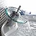 Produktbild Generic Waschbecken-Mischbatterie, Wasserfall, Glas, Messing verchromt Einhebel Wasserhahn