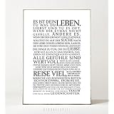 Kunstdruck / Poster DAS LEBEN -ungerahmt- Typografie, Schrift, Leben, Motivation