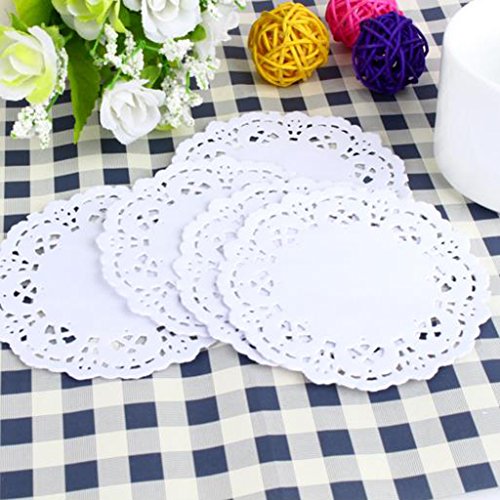 MagiDeal 100pcs Tortenspitze Torten Serviette Tortenserviette Papier Tortenpapier Spitze - 9