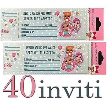 Lol Surprise Inviti Festa Di Compleanno 40 Inviti Amazon