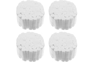 YAUN UYA 4 rollos de algodón dental de algodón dental para dentistas, niños y adultos, algodón natural sin aditivos (200 unidades)