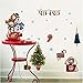 Produktbild Xshuai 60x90 cm Abnehmbare wasserdichte Frohe Weihnachten Socke Schneemann Drucken Haushalt Zimmer Fenster Wandaufkleber Wand Decor Aufkleber (Mehrfarbig)