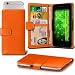Produktbild Fone-Case (Orange) Hülle Clamp-Art-Mappen Schutz-PU-Leder-Abdeckung für LG G6