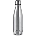 Milton Duo DLX 350 Thermosteel 24 Hours Hot and Cold Water Bottle, 1 Piece, 350 ml, Silver | Leak Proof | Office Bottle | Gym | Home | Kitchen | Hiking | Trekking | Travel Bottle