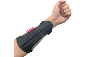 longbowmaker Unterarmschutz Bogenschießen Armschutz aus Leder mit 2 Verstellbaren Trägernals Bogensport Zubehör