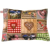 Kräuterkissen Schlaf Gut Motiv Edelweiß 100% Baumwolle (ohne Zusatz von Duftstoffen) mit Schutzengel Schlüsselanhänger