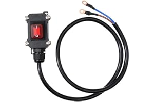 LIOAEUST Interruptor de desconexión de batería de motocicleta resistente de 12 V 24 V resistente al agua con cable aislado para un control seguro de energía en motocicletas (50 cm)