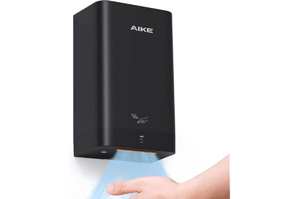 AIKE Ultrakompakt badrumsfönster, mindre än A4-blad, AK2822 | 900 W 220 V, energibesparande ABS, lätt att installera, inga näsdukar behövs, handdukar med hög effektivitet