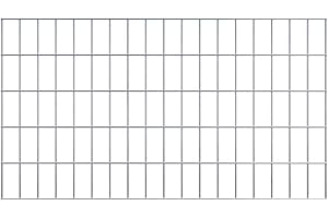 ‎GABIONA Gabionen Gitter 5 x 10 cm Maschenweite (90 x 50 cm)