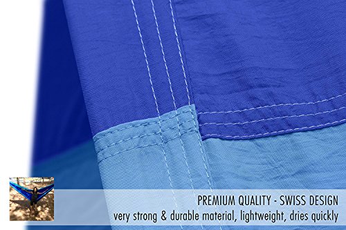 Dual Tragbarer Nylon Fallschirm Multifunktional Camping Schlafsack leicht Hängematte, Reisen, Strand, Innenhof. 142,2 x 271,8 cm Marksman Sackkarre/Handwagen Kapazität mit Deichsel und Seil - 5