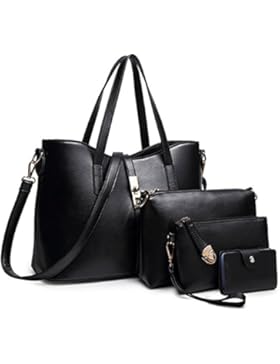 fanhappygo Fashion Retro Leder Hohe Kapazität Abendtaschen Damen Schulterbeutel Umhängetaschen 3 in a set