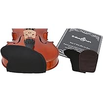 Copri-Imbottitura Per Mentoniera Violino - In Flanella Nera Per 4/4 E 3/4, Morbido E Comfortevole - Foto 5