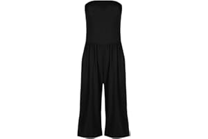 Fashion Star Womens Boobtube Baggy Pants Jumpsuit Playsuit