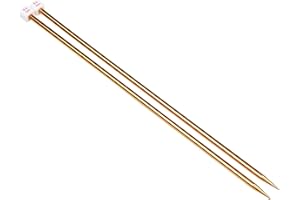 Coopay Agujas de Tejer de Metal de 35 cm, para Principiantes, Profesionales, Agujas de Tejer Ligeras para Manos Artríticas, Agujas de Tejer Largas para Suéteres, Mantas, Grandes Proyectos,6.0MM