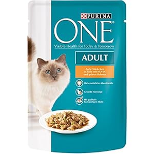 One Adult Katzenfutter mit Huhn und grünen Bohnen, 85g