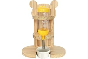 EABDICE Hamster Wasserspender, Hamster Trinkflasche, Haustier Automatischer Wasserspender, Geeignet für Hamster, Kaninchen und andere Kleintiere (Holz)
