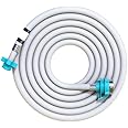 SKADIOO 5 Meter Flexible Washing Machine Inlet Hose water pipe, Burst proof and anti kink | Hot & Cold water | pressure resistant, Universal Water with Tap adaptor for Top & Front Load Fully Automatic