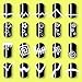 eBoot 1275 Pieces 49 Designs Nail Art Stencils French Tip Guides Stickers Form Fringe Guides Vinyl, 36 Sheets