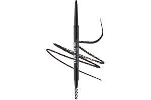 MUA Makeup Academy Brow Define, Micro Eyebrow Pencil with Spoolie Brush, Black, 0.05 g - Vegan & Cruelty Free