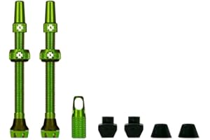 Muc-Off Valves Presta Tubeless - 44 mm - Valves de Vélo Anti-Fuite de Qualité Supérieure avec Outil Démonte-Obus de Valve Intégré - Vert