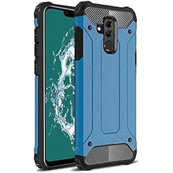 TenYll Huawei Mate 20 Lite Funda, protección contra Golpes de TPU+PC Resistente a arañazos(Doble Capa),para Huawei Mate 20 Lite Funda -Azul Oscuro