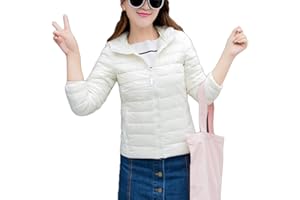 YOUCAI Doudoune Légère A Capuche Femme Duvet Veste Blouson Doudounes Legeres Courtes Mi Saison Hiver Manteau Chaudes Matelassée
