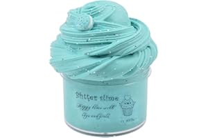 SIMUER DIY Blue Sea Fluffy Schleim, Flauschige Schleim Pfirsich Fluffy Slime Floam Schlamm Duft Entlastung Charme Lehm Stressabbau Kinder Putty Spielzeug Geschenke 200ml