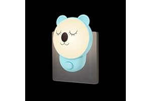 Annmore Lampka nocna gniazdko z przełącznikiem, lampka nocna do pokoju dziecięcego, lampka do drzemki, miś koala, światło do karmienia dziecka, must have akcesoria