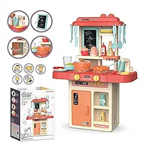 JESAVI ENTERPRISE Kids Kitchen Play Set with Lights & Sound for Girls, Big Size Remote Control Musical Kitchen Toy Set for Kids Girls (Kitchen Playset-170)