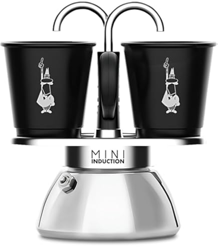 BEHOME Programmeerbaar elektrisch koffiezetapparaat Moka elektrisch 3 kopjes met timer, warme koffie gedurende 30 minuten, zwart aluminium (met timer
