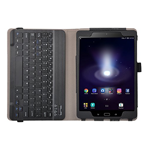 ASUS Zenpad 3S 10 9.7 Zoll Z500M 2016 Modell Hülle, iBetter ASUS Zenpad 3S 10 9.7 Zoll Z500M 2016 Modell Bluetooth (QWERTZ Tastatur) Keyboard Hülle Case -Slim Fit Kunstleder Stand Tasche mit Hochwertige Abnehmbar Drahtlos Bluetooth Tastatur für ASUS Zenpad 3S 10 9.7 Zoll Z500M 2016 Modell-Schwarz - 3