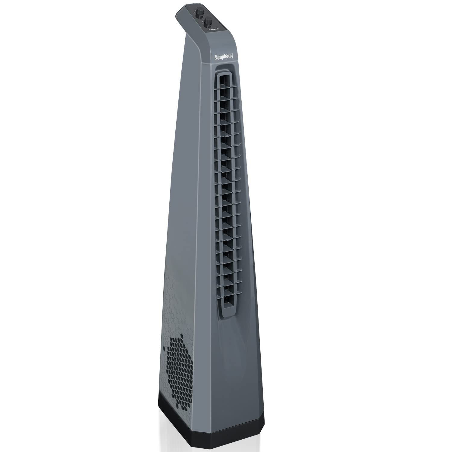Symphony Surround Tower Fan Review: High-Speed Bladeless Tech, Swivel Action, Low Power - A Must-Have for Home Cooling (Grey)