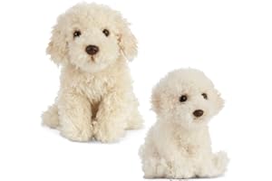 Nature-AN486 Living Nature - Peluche para perro y cachorro, Color beige, paquete (Keycraft AN486 , color/modelo surtido