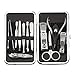 Greenery 12 Pcs Stainless Steel Vogue Nail Care Personal Manicure & Pedicure Set Travel & Grooming Kit with PU leather case