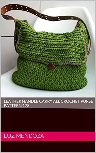 Leather handle carry all crochet purse pattern 178