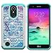 Produktbild Coque LG K10 2017 / LG K20 Plus Bunt Glitzersteine, Misteem Glitzer Kreativ Diamant Strass Schön Muster Schutzhülle [Blumen Mandala] Flash Glitter Hybrid Resistant Farbig Coole Motiv Backcover Silikon & Hartplastik Handyhülle für LG K10 2017 / LG K20 Plus