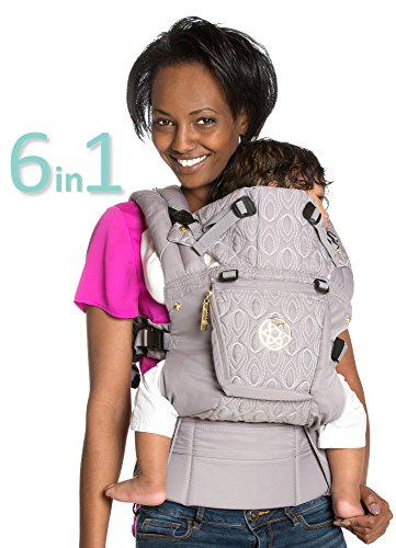 SIX-Position, 360° Ergonomic Baby & Child Carrier by LILLEbaby – The COMPLETE Embossed (Pewter Grey)