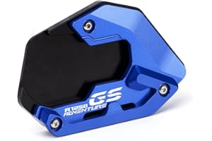 Modeer Für R1250GS Adventure 2018-2023 (Niedrige Federung) Motorrad CNC-Stütze Verlängerungsplatte Ständer Seitenständer Pad r 1250 gs hp Zubehör (Blau)